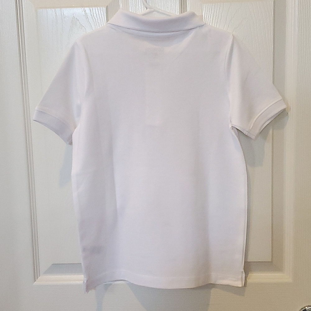 NWT New OshKosh B'gosh White Two Button Polo Shirt Kid's Size 7 - Picture 6 of 6